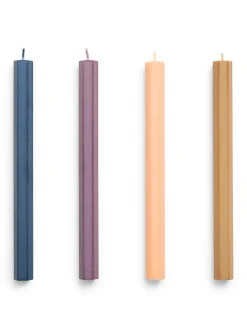 HAY Hexagon Candle 4 Stk., dark fra> Stearinlys