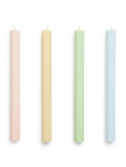 HAY Hexagon Candle 4 Stk., pastel fra> Stearinlys