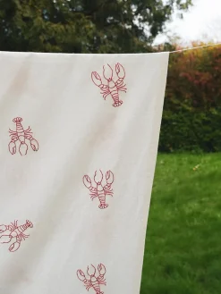 Blåmst Hummer Dug fra> Gaver Til Hende|Køkkentekstiler