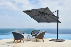 Cane-line Hyde Luxe Parasol 3x3 m. med tilt inkl. fod fra><noscript><img width=