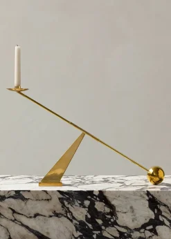 Audo Copenhagen Interconnect Candle Holder, bronzed brass fra><noscript><img width=