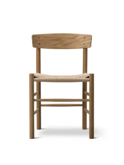 Fredericia Furniture J39 Folkestolen, sæbebehandlet eg af Børge Mogensen><noscript><img width=