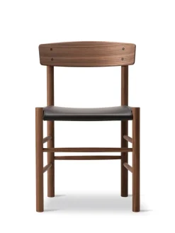 Fredericia Furniture J39 Folkestolen Sædepolstret, Natur Canvas af Børge Mogensen><noscript><img width=