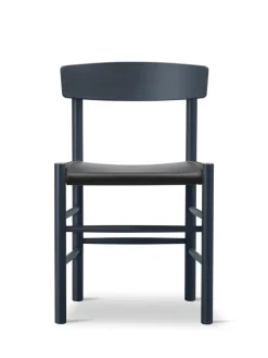 Fredericia Furniture J39 Folkestolen Sædepolstret, Sort Canvas af Børge Mogensen><noscript><img width=