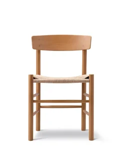 Fredericia Furniture J39 Folkestolen, sortlakeret bøg af Børge Mogensen><noscript><img width=