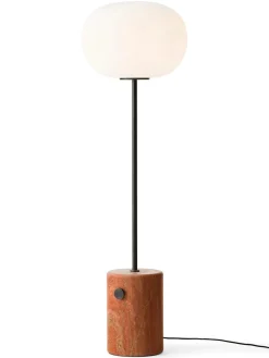 Audo Copenhagen JWDA Floor Lamp, red travertine stone fra> Gulvlamper|Spots
