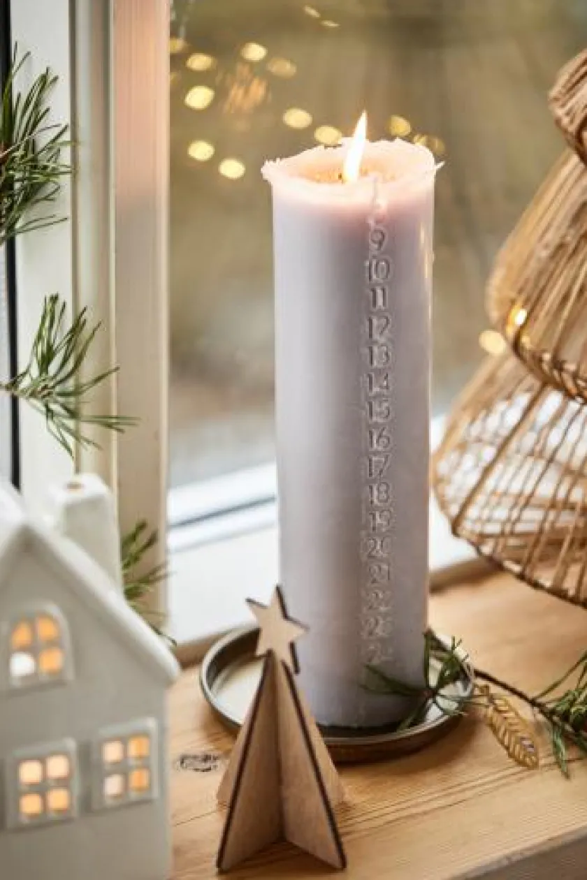 Ib Laursen Kalenderlys 1–24 præget tal fra> Kalenderlys & Julelysestager|Adventsstager