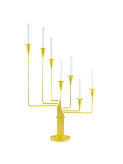 Piet Hein Karlsvognen Table Lysestage, gul fra> Lysestager