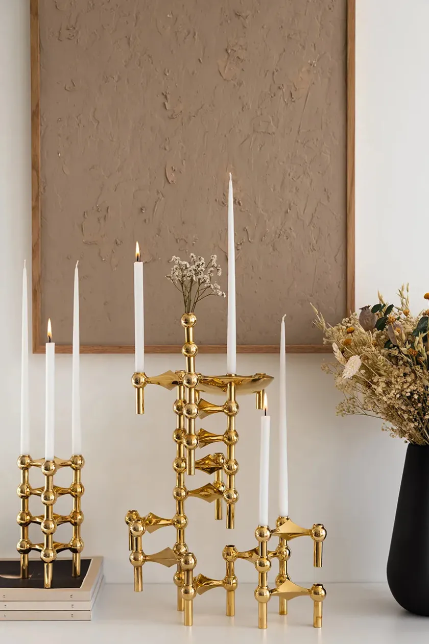 STOFF Nagel Kertelys til Nagel Lysestage, latte fra> Stearinlys|Lysestager