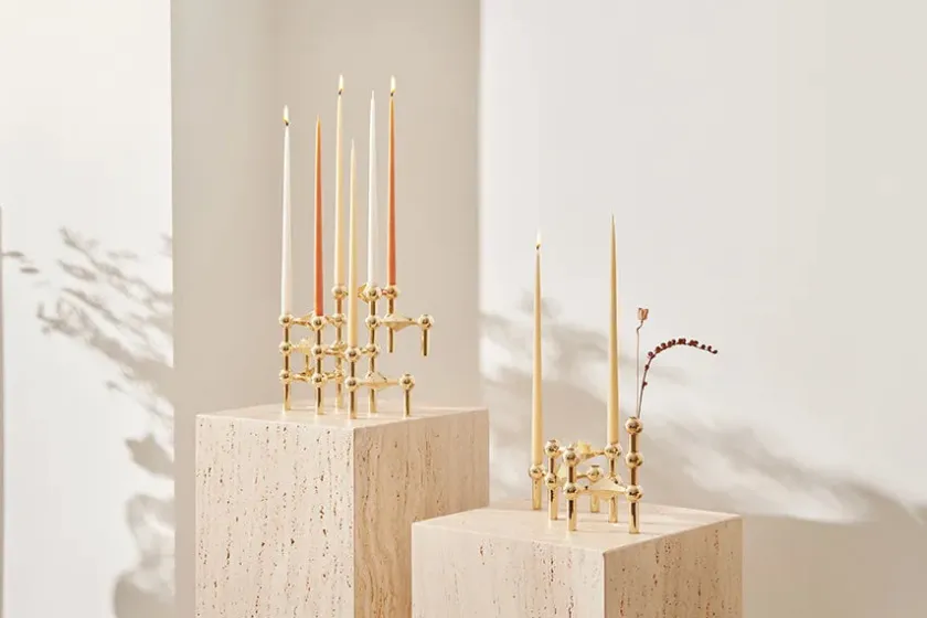 STOFF Nagel Kertelys til Nagel Lysestage, off white fra> Stearinlys|Lysestager