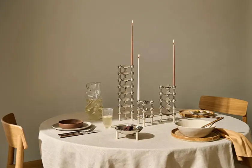 STOFF Nagel Kertelys til Nagel Lysestage, off white fra> Stearinlys|Lysestager