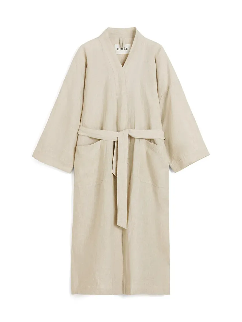 Aiayu Kimono Linen, navy fra> Gaver Til Hende|Tøj