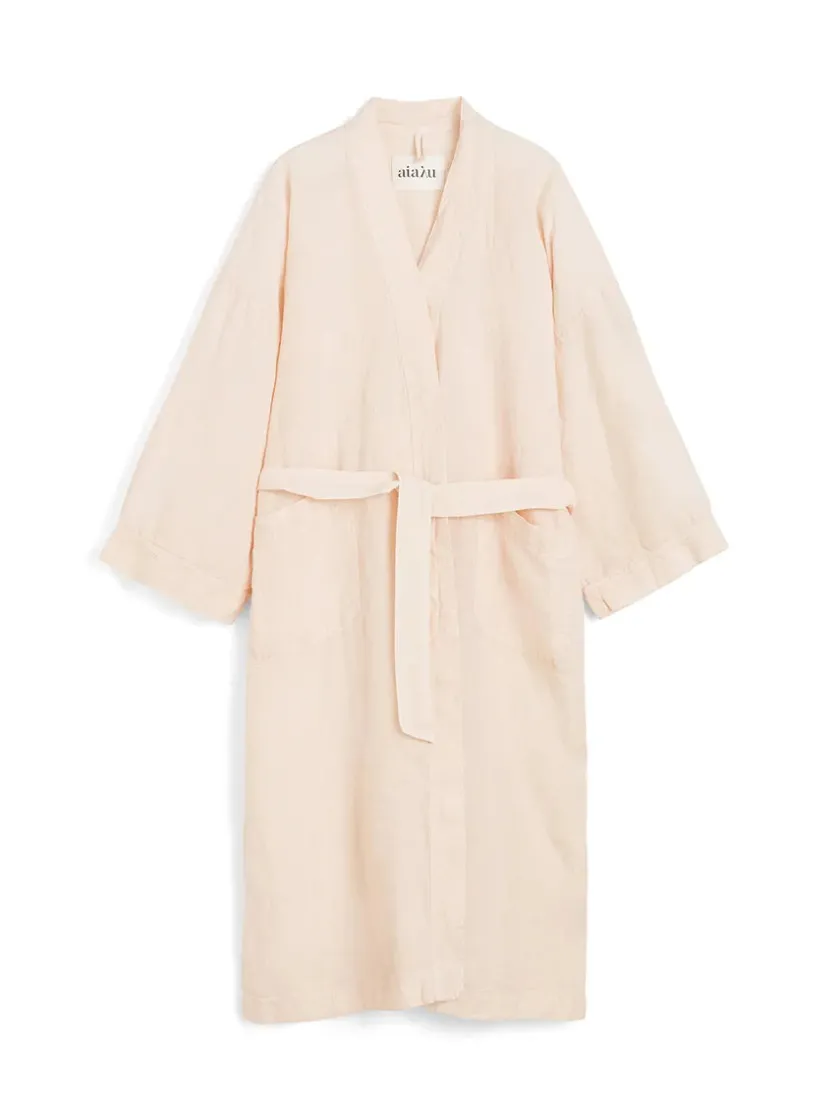 Aiayu Kimono Linen, navy fra> Gaver Til Hende|Tøj