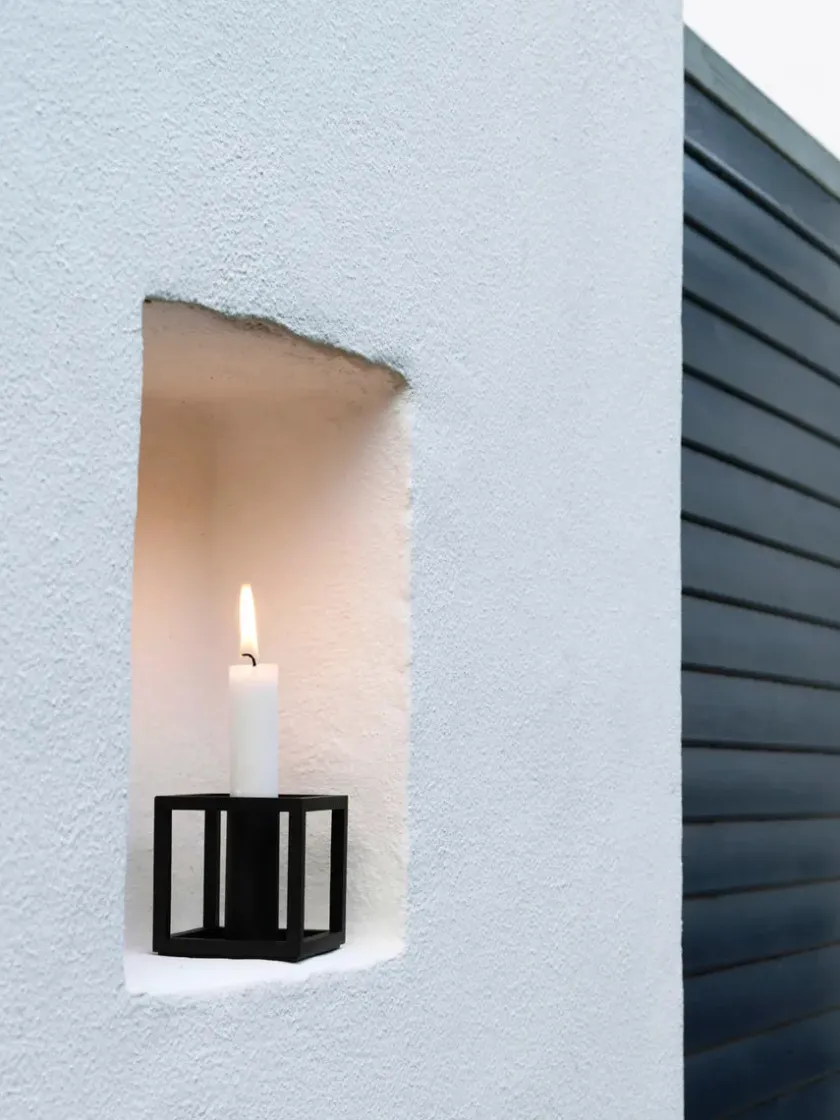 Audo Copenhagen Kubus 1 Lysestage, hvid fra> Juleborddækning|Lysestager