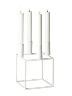 Audo Copenhagen Kubus 4 Lysestage, hvid fra> Adventsstager|Lysestager