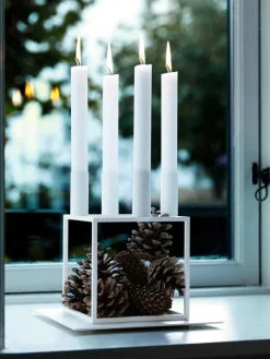 Audo Copenhagen Kubus 4 Lysestage, ivory fra><noscript><img width=
