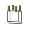 Audo Copenhagen Kubus 4 Lysestage, olive fra> Adventsstager|Lysestager