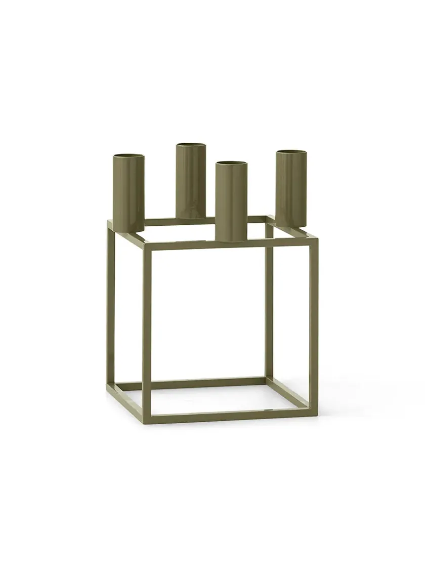 Audo Copenhagen Kubus 4 Lysestage, olive fra> Adventsstager|Lysestager