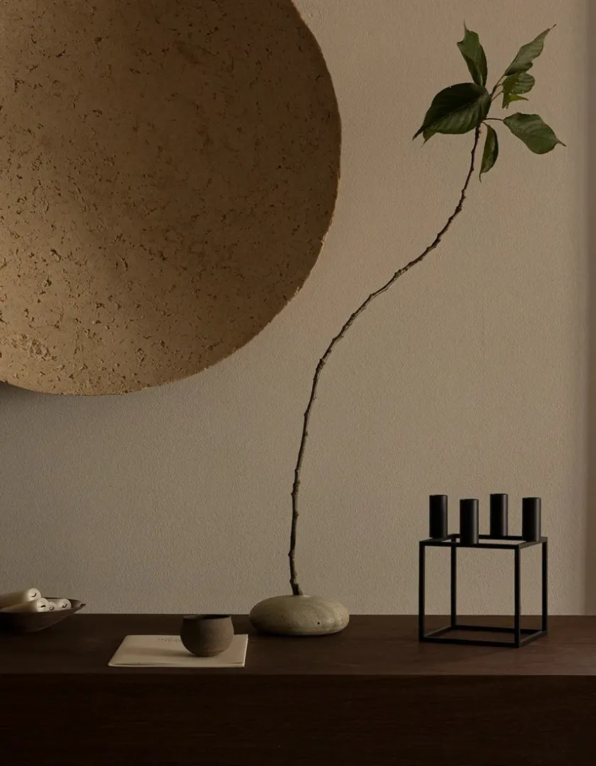 Audo Copenhagen Kubus 4 Lysestage, olive fra> Adventsstager|Lysestager