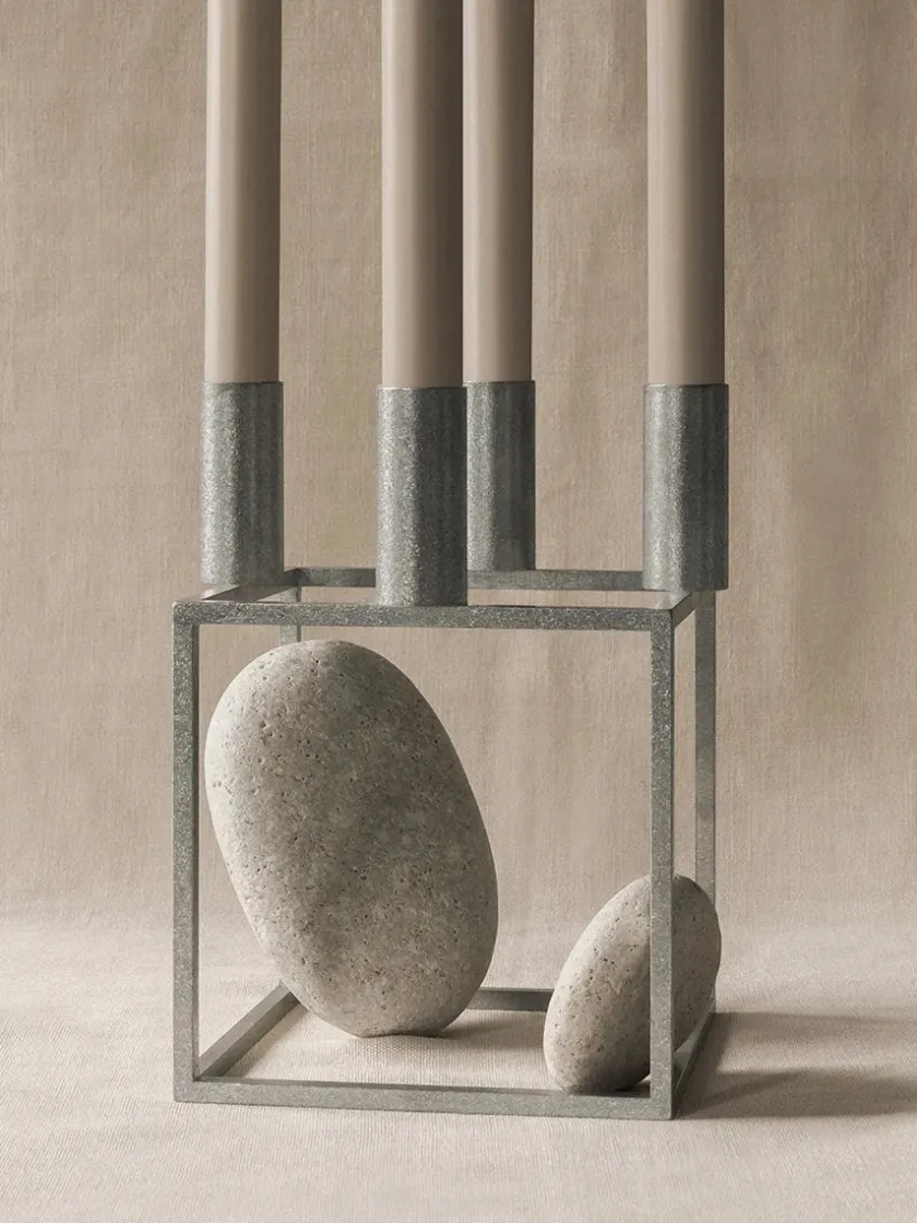 Audo Copenhagen Kubus 4 Lysestage, olive fra> Adventsstager|Lysestager