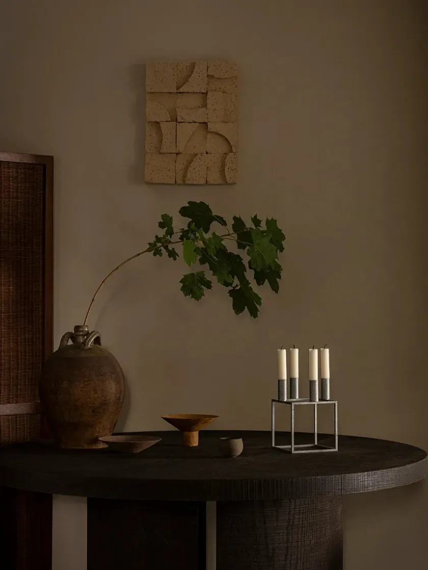 Audo Copenhagen Kubus 4 Lysestage, olive fra> Adventsstager|Lysestager
