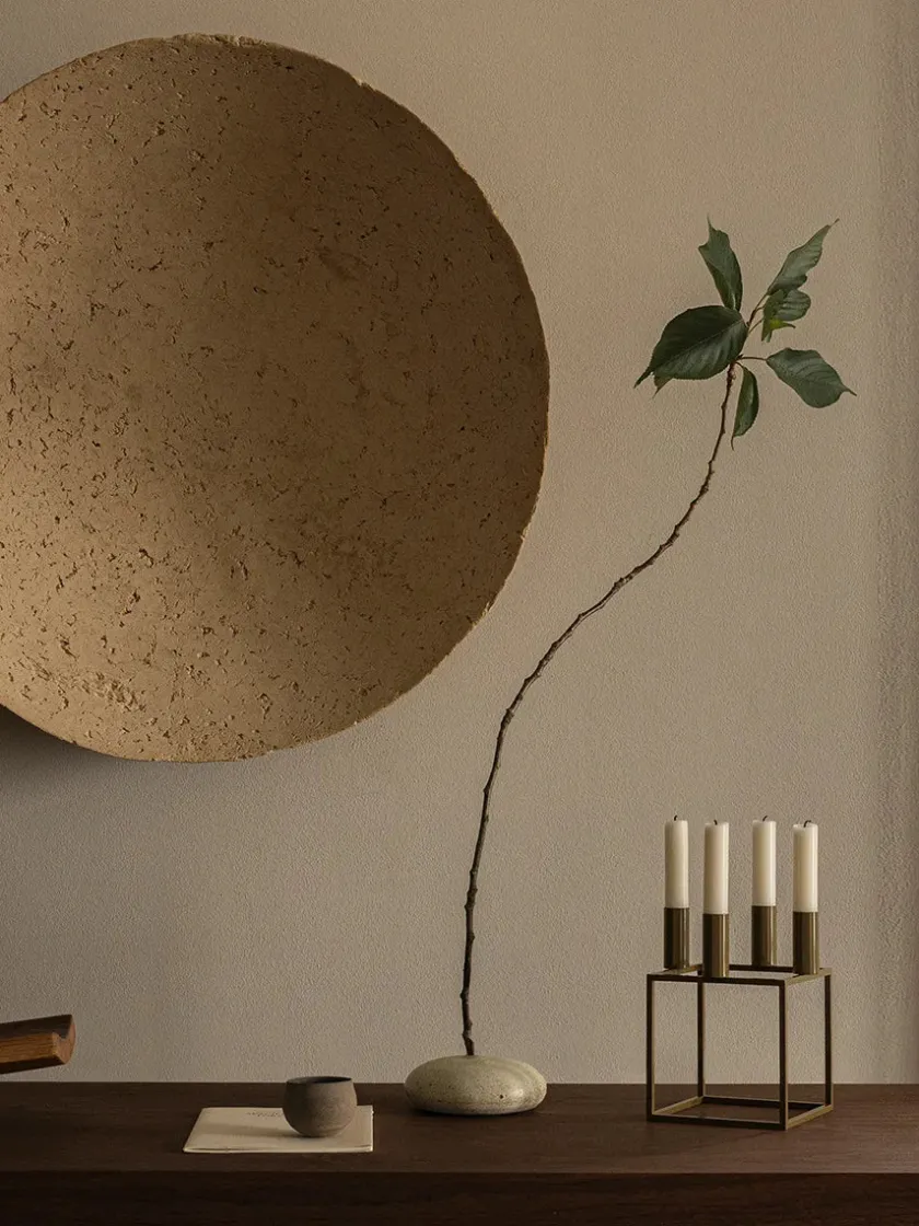 Audo Copenhagen Kubus 4 Lysestage, olive fra> Adventsstager|Lysestager