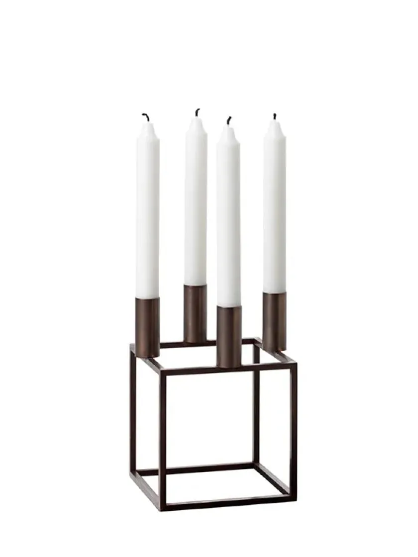 Audo Copenhagen Kubus 4 Lysestage, olive fra> Adventsstager|Lysestager