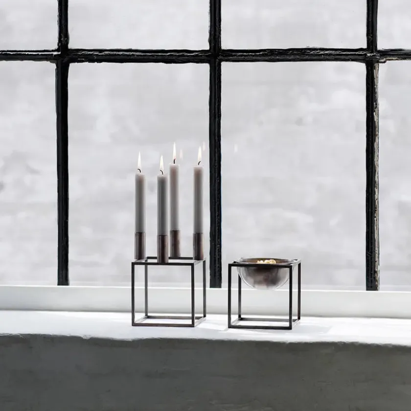 Audo Copenhagen Kubus 4 Lysestage, olive fra> Adventsstager|Lysestager