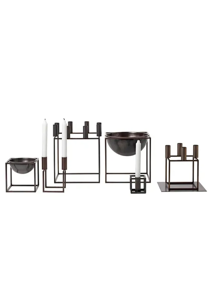 Audo Copenhagen Kubus 4 Lysestage, olive fra> Adventsstager|Lysestager