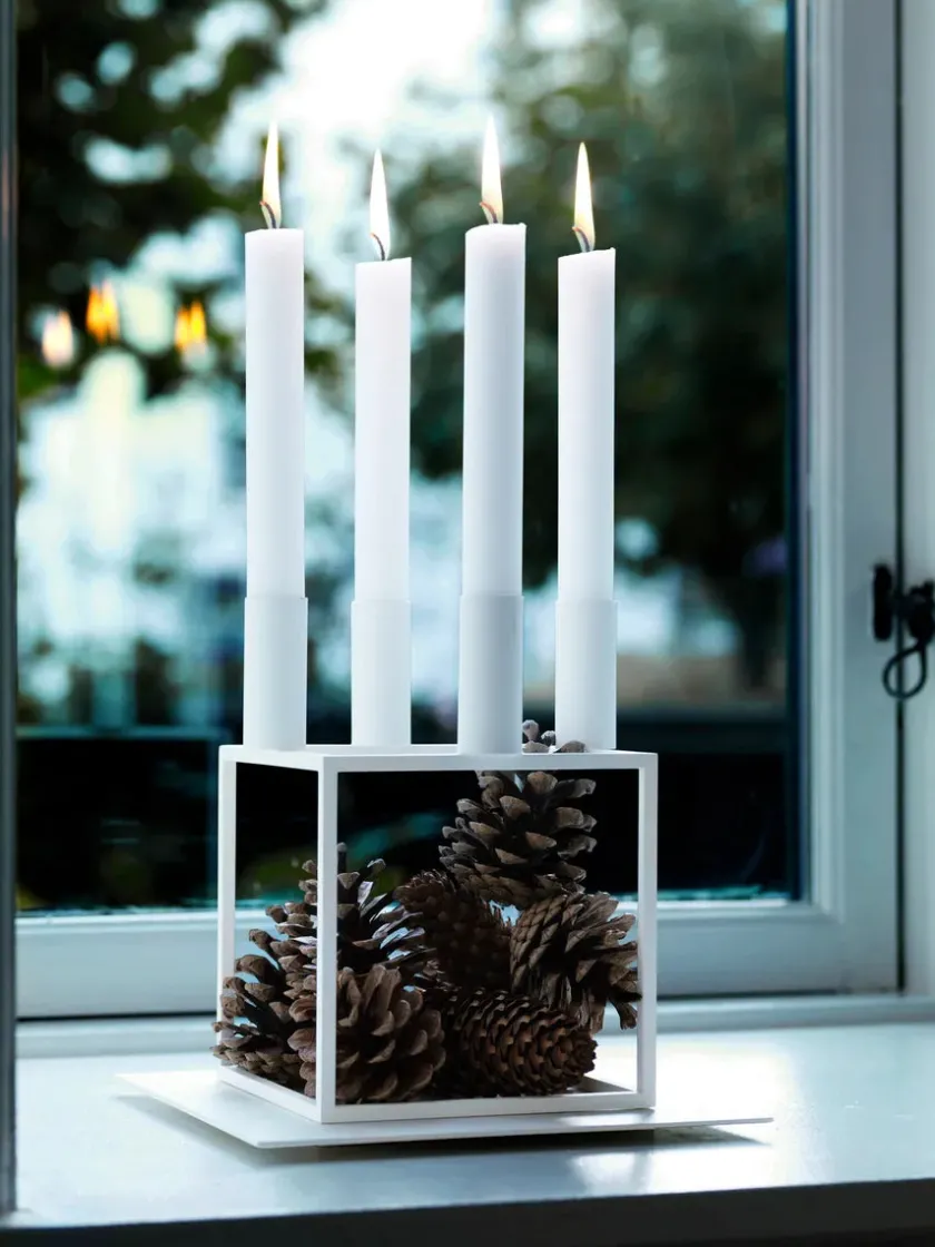 Audo Copenhagen Kubus 4 Lysestage, sort fra> Adventsstager|Lysestager