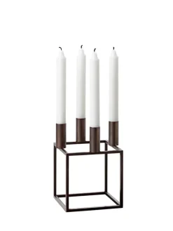 Audo Copenhagen Kubus 4 Lysestage, sort fra><noscript><img width=