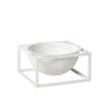 Audo Copenhagen Kubus Bowl Centerpiece Small, hvid fra> Service