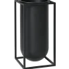 Audo Copenhagen Kubus Vase Lolo, sort fra> Vaser