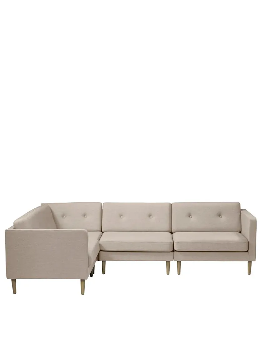 FDB Møbler L42 Firhøj Hjørnesofa 4-Personers, beige fra> Sofaer