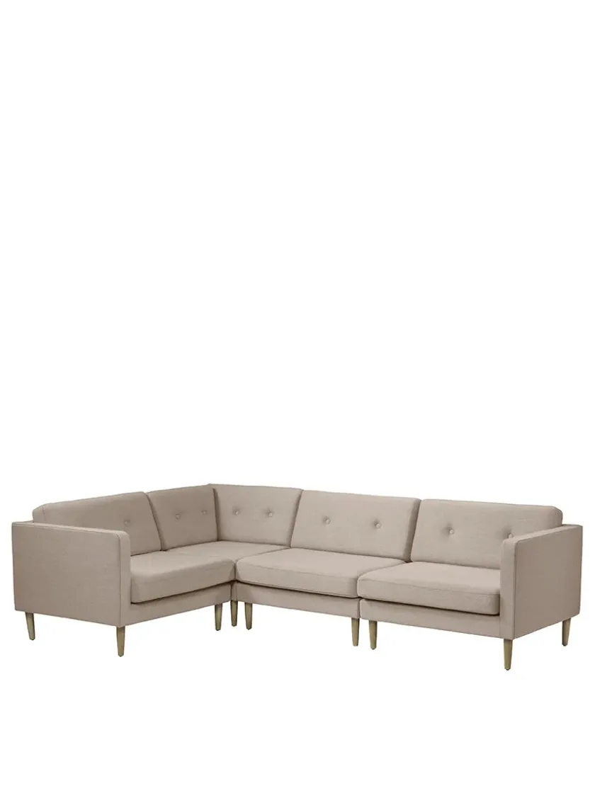 FDB Møbler L42 Firhøj Hjørnesofa 4-Personers, beige fra> Sofaer