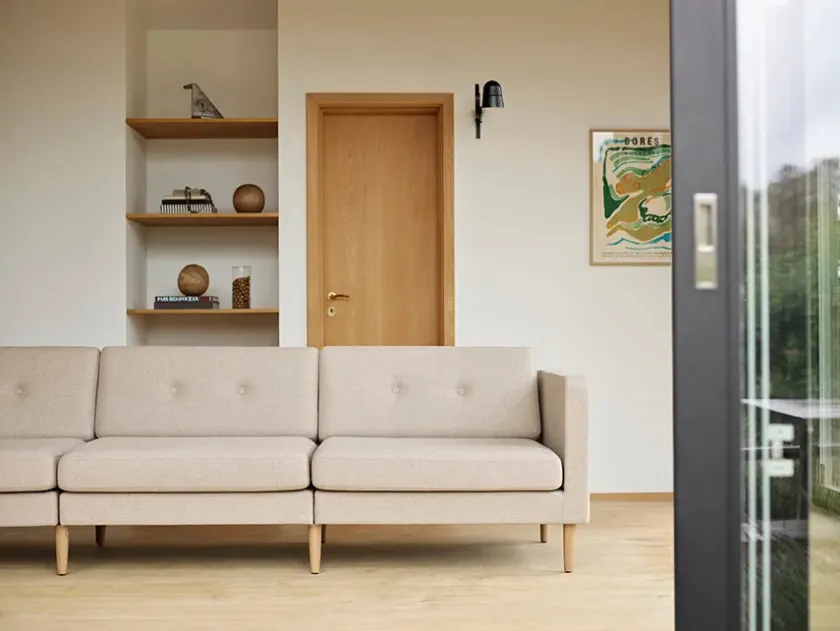 FDB Møbler L42 Firhøj Sofa 3-Personers, beige fra> Sofaer