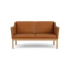 FDB Møbler L45 MK154 2 pers. sofa, cognac læder af Mogens Koch> Sofaer