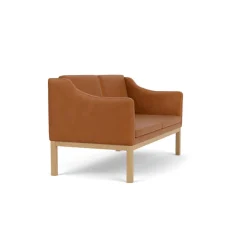 FDB Møbler L45 MK154 2 pers. sofa, cognac læder af Mogens Koch> Sofaer