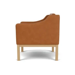 FDB Møbler L46 MK155 lænestol, sort læder af Mogens Koch><noscript><img width=