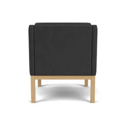 FDB Møbler L46 MK155 lænestol, sort læder af Mogens Koch><noscript><img width=