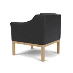 FDB Møbler L46 MK155 lænestol, sort læder af Mogens Koch><noscript><img width=