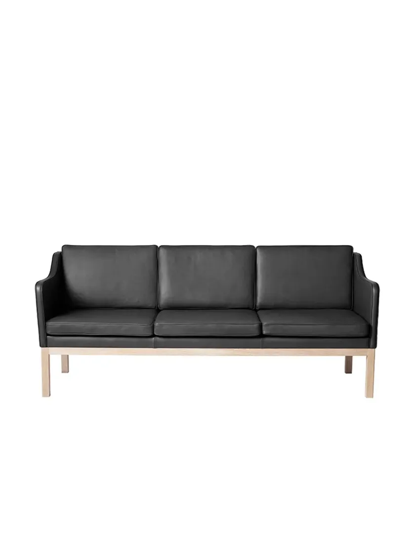 FDB Møbler L43 MK46 Sofa, sort læder af Mogens Koch> Sofaer