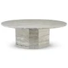 Wabi Sabi Nordic Lago Sofabord, travertin silver fra> Sofaborde