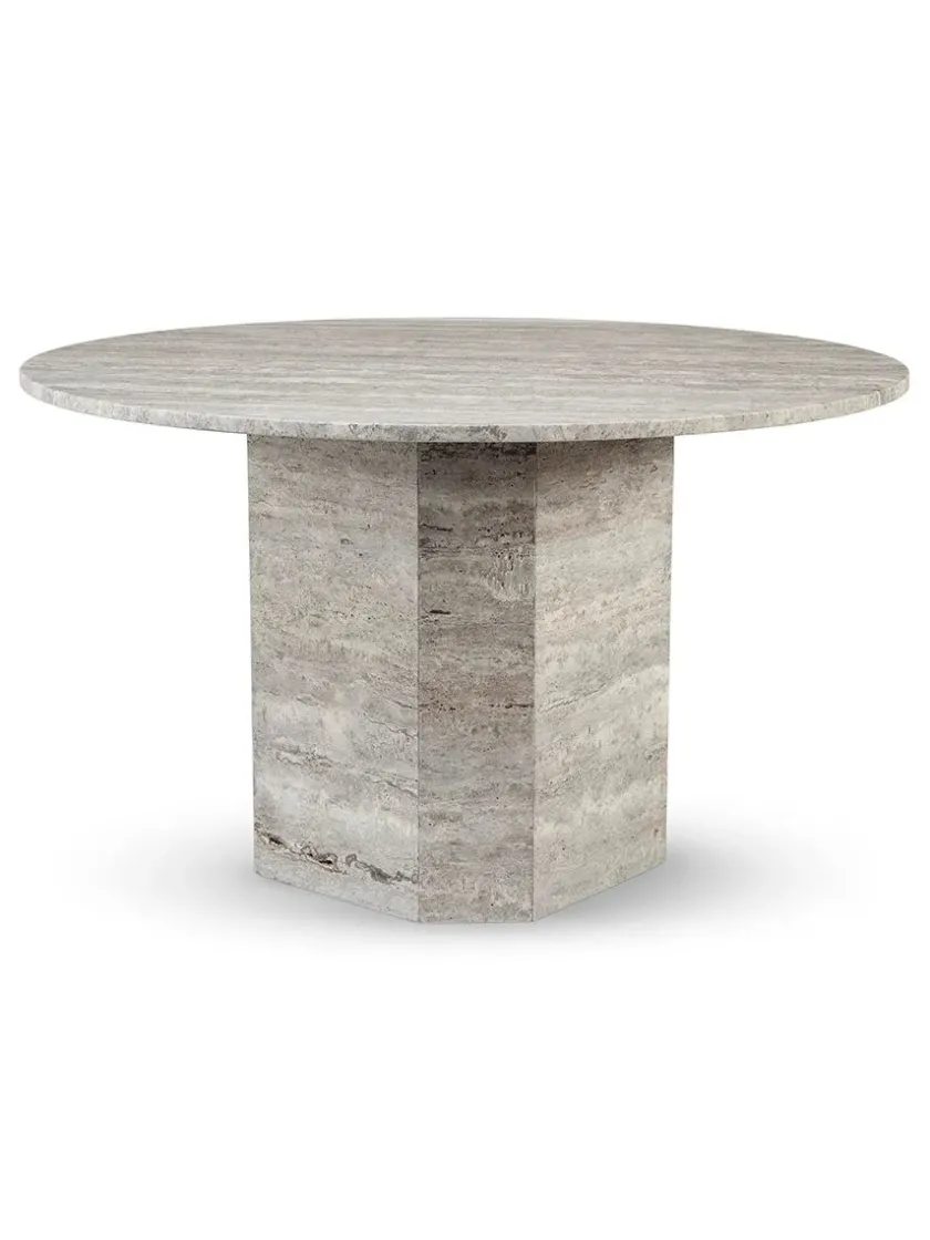 Wabi Sabi Nordic Lago Spisebord, travertin silver fra> Spiseborde