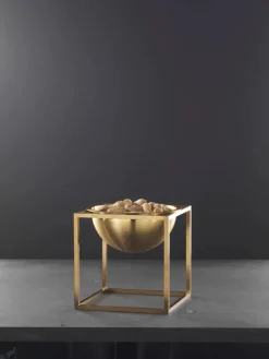 Audo Copenhagen Lille Kubus Skål, guldbelagt fra><noscript><img width=