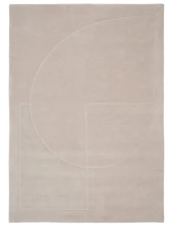 Linie Design Lineal Poem Tæppe, Beige fra> Gulvtæpper