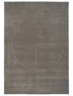 Linie Design Lineal Poem Tæppe, Grey fra> Gulvtæpper