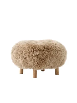 &Tradition Little Petra Pouf, sheepskin honey 50 mm fra> Puffer|Lænestole