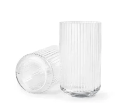 Lyngby Porcelæn Lyngbyvasen blå glas fra><noscript><img width=