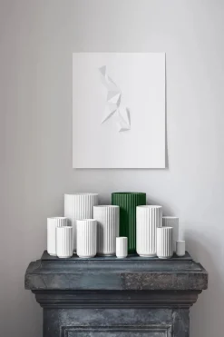 Lyngby Porcelæn Lyngbyvasen blå glas fra><noscript><img width=